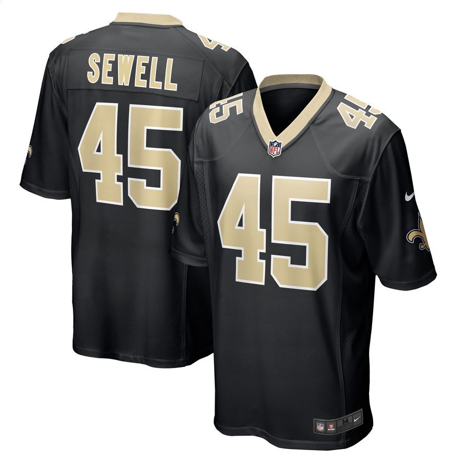 Nephi Sewell New Orleans Saints Black Football Jersey