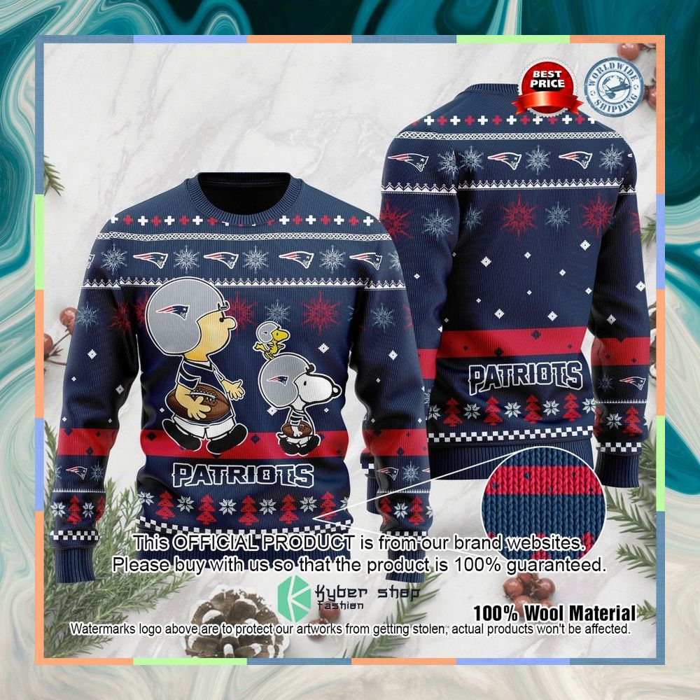 New England Patriots Charlie Brown Peanuts Snoopy Christmas Sweater 6 New England Patriots Charlie Brown Peanuts Snoopy Christmas Sweater word2