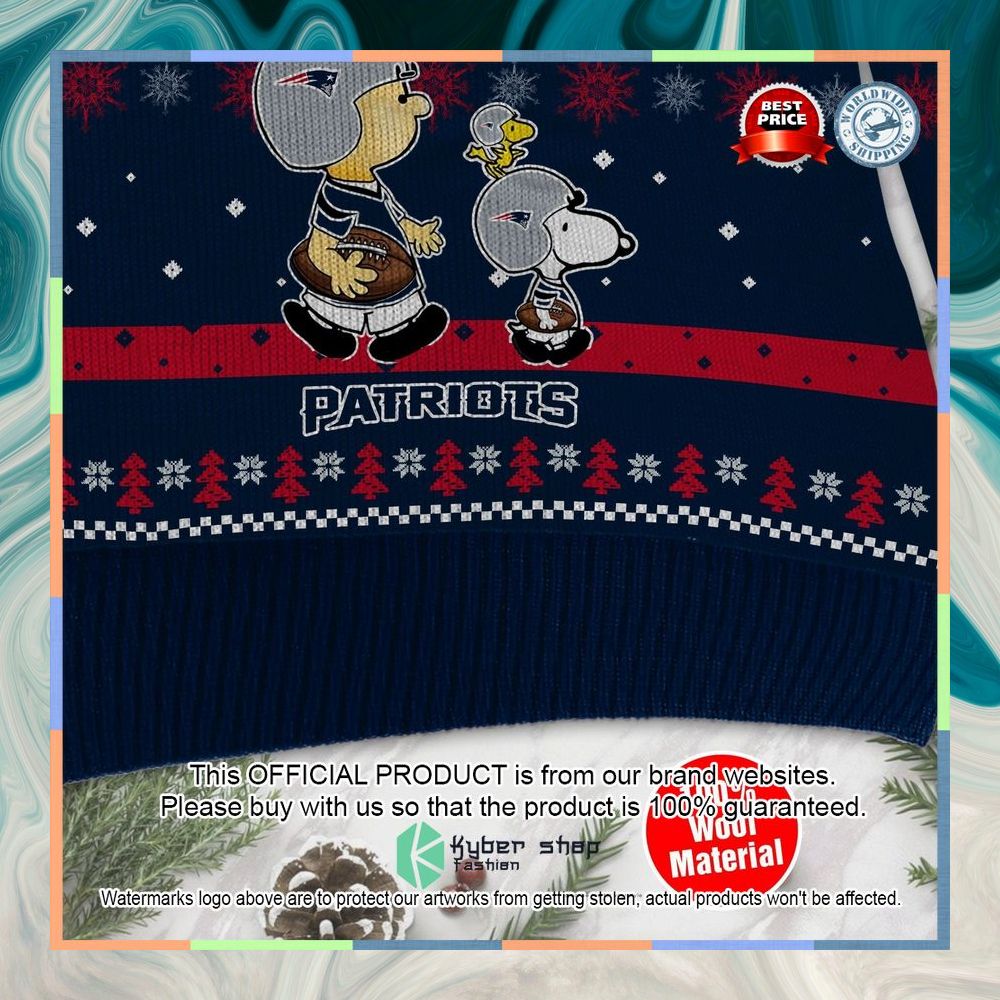 New England Patriots Charlie Brown Peanuts Snoopy Christmas Sweater 9 New England Patriots Charlie Brown Peanuts Snoopy Christmas Sweater word2