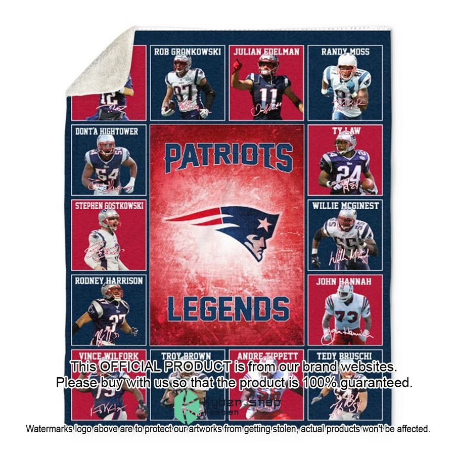 New England Patriots Legends Players NFL Blanket