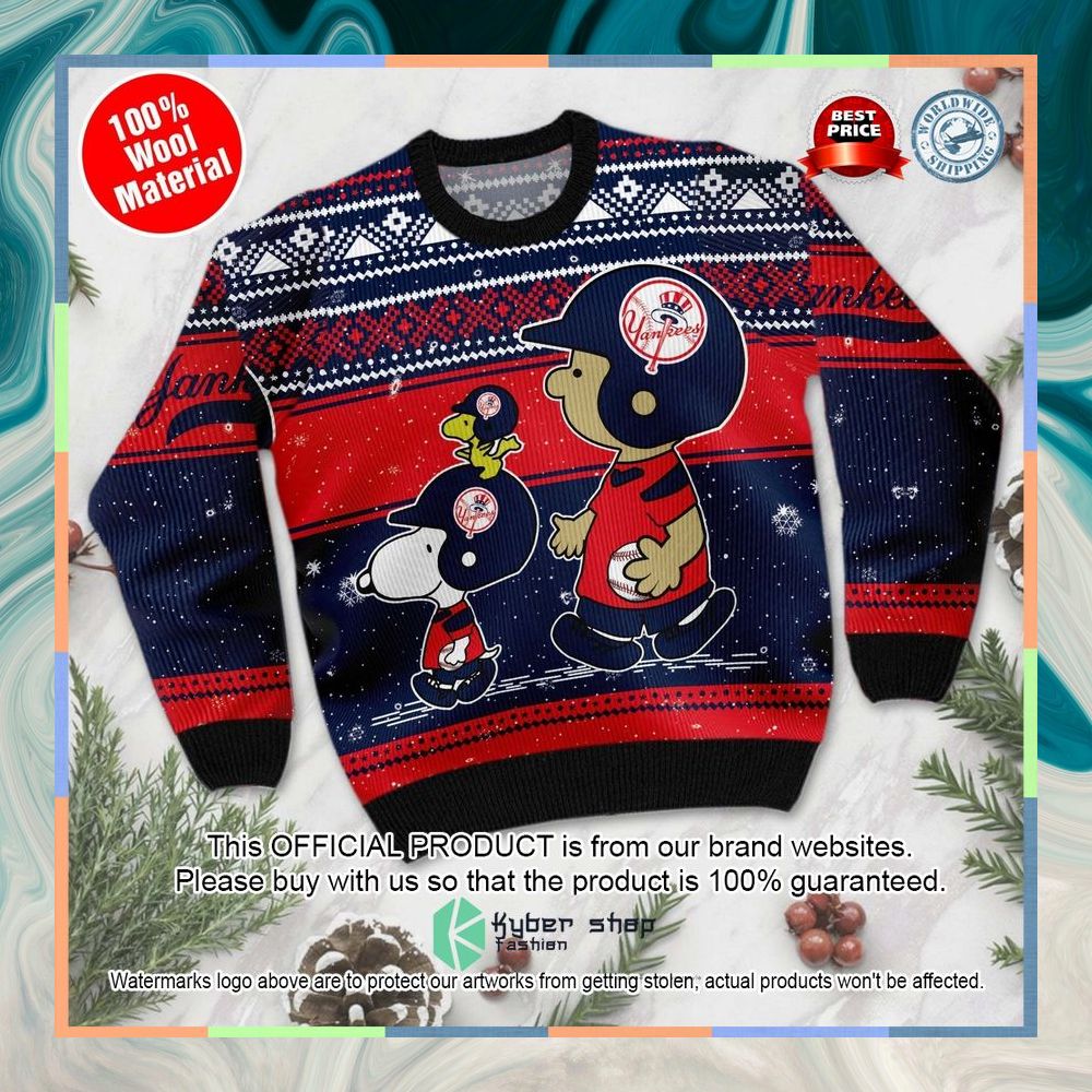 New York Yankees Charlie Brown Snoopy Wear Football Jersey Christmas Sweater 7 New York Yankees Charlie Brown Snoopy Wear Football Jersey Christmas Sweater word3