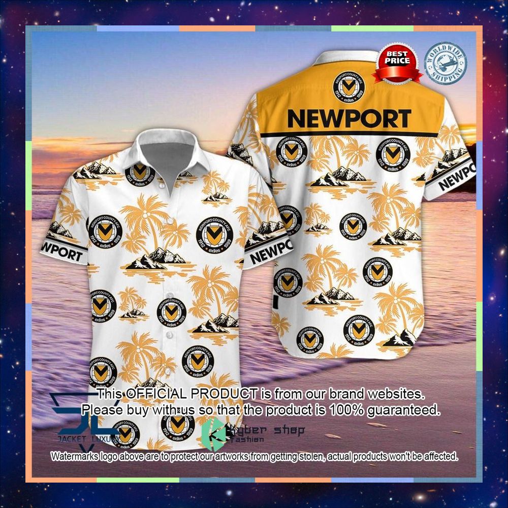Newport County Hawaiian Shirt, Short 3 Newport County Hawaiian Shirt, Short word3