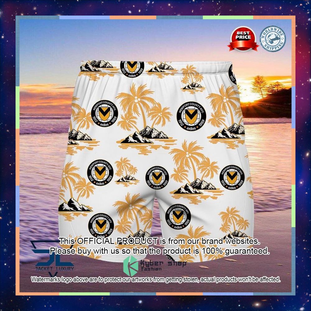 Newport County Hawaiian Shirt, Short 4 Newport County Hawaiian Shirt, Short word3