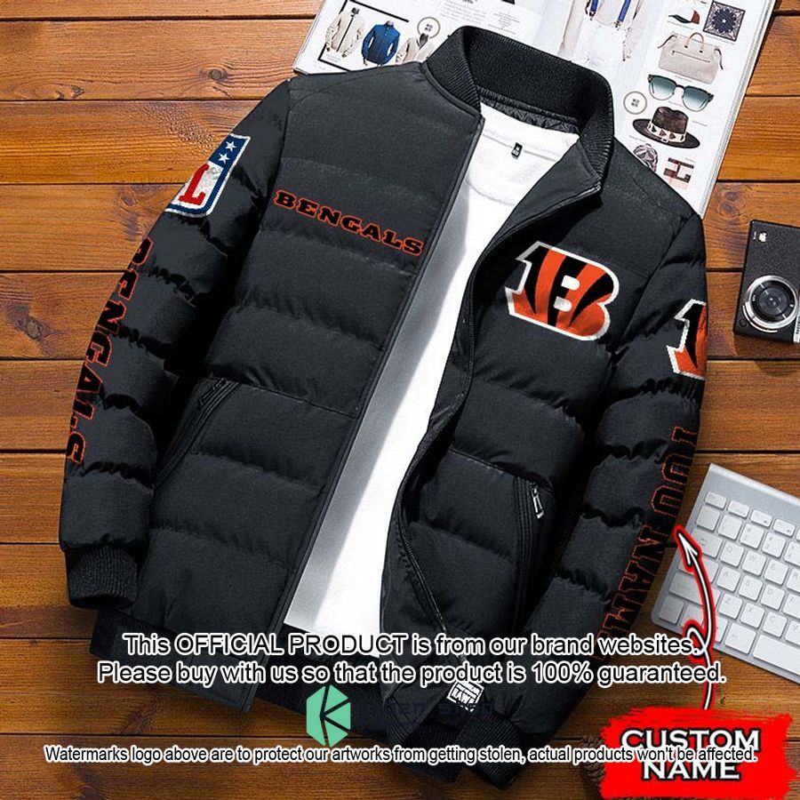 NFL Cincinnati Bengals Custom Name Puffer Down Jacket