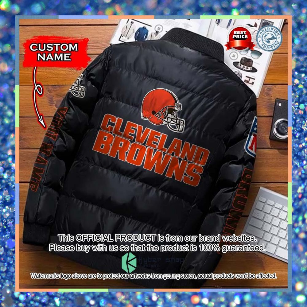 NFL Cleveland Browns Custom Name Puffer Down Jacket 7 NFL Cleveland Browns Custom Name Puffer Down Jacket word3