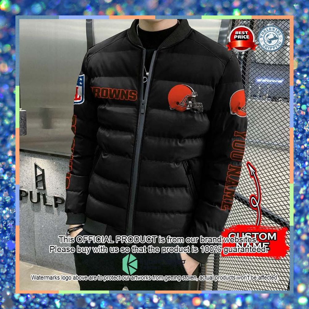 NFL Cleveland Browns Custom Name Puffer Down Jacket 8 NFL Cleveland Browns Custom Name Puffer Down Jacket word3