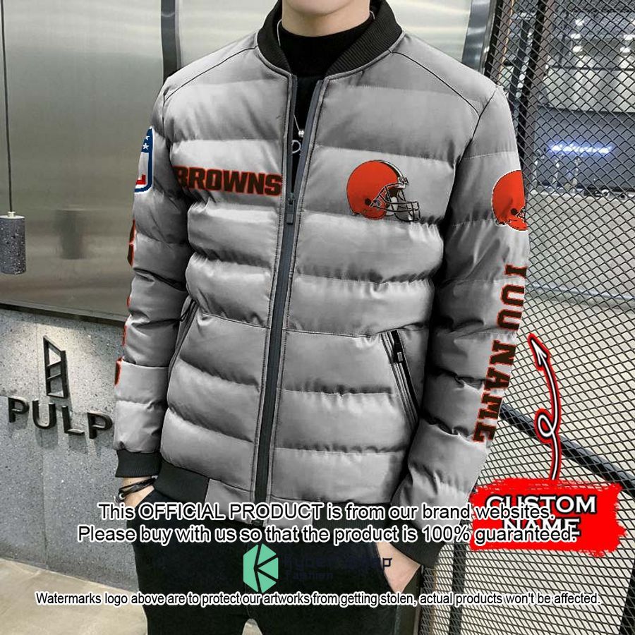 NFL Cleveland Browns Custom Name Puffer Down Jacket 5 NFL Cleveland Browns Custom Name Puffer Down Jacket word3