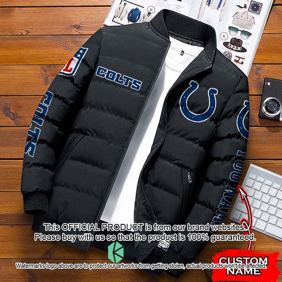 NFL Indianapolis Colts Custom Name Puffer Down Jacket word2