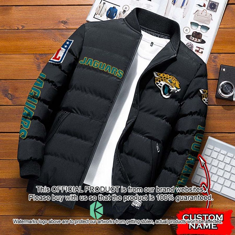 NFL Jacksonville Jaguars Custom Name Puffer Down Jacket