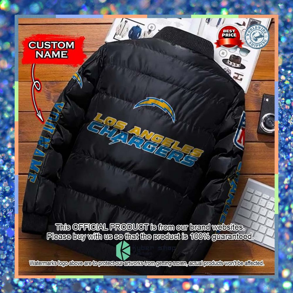 NFL Los Angeles Chargers Custom Name Puffer Down Jacket 7 NFL Los Angeles Chargers Custom Name Puffer Down Jacket word3