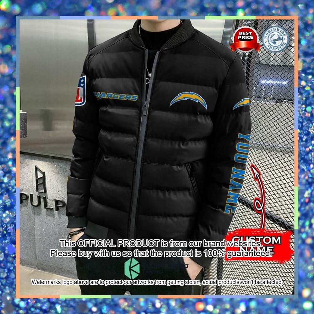NFL Los Angeles Chargers Custom Name Puffer Down Jacket 8 NFL Los Angeles Chargers Custom Name Puffer Down Jacket word3