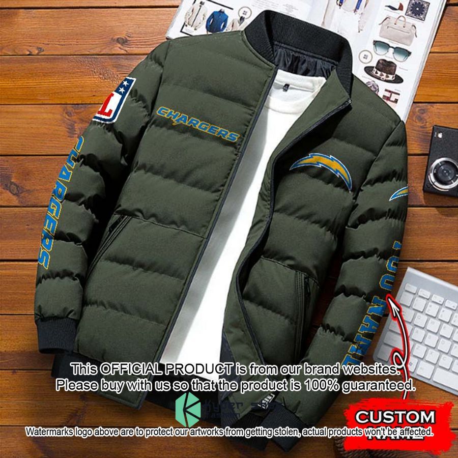 NFL Los Angeles Chargers Custom Name Puffer Down Jacket 4 NFL Los Angeles Chargers Custom Name Puffer Down Jacket word3