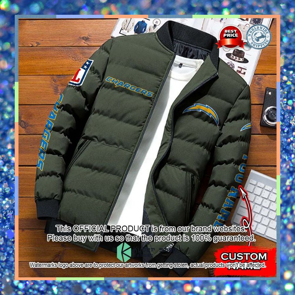 NFL Los Angeles Chargers Custom Name Puffer Down Jacket 9 NFL Los Angeles Chargers Custom Name Puffer Down Jacket word3