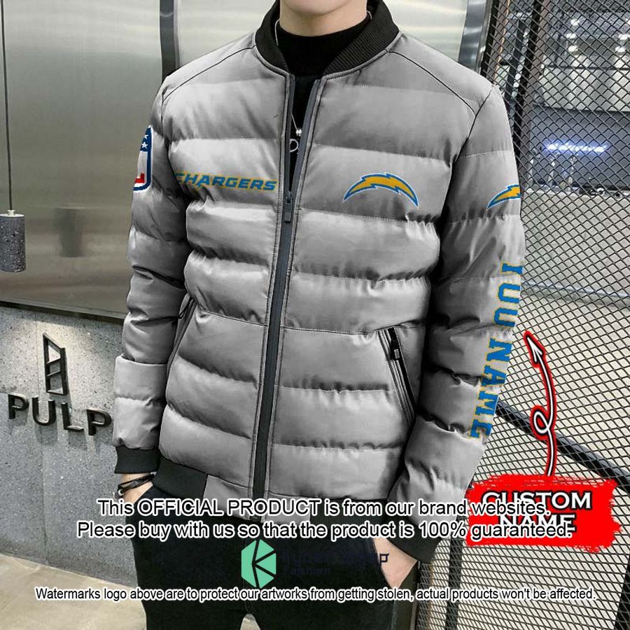 NFL Los Angeles Chargers Custom Name Puffer Down Jacket 5 NFL Los Angeles Chargers Custom Name Puffer Down Jacket word3