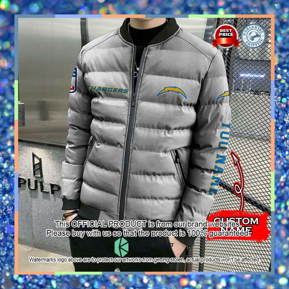 NFL Los Angeles Chargers Custom Name Puffer Down Jacket 10 NFL Los Angeles Chargers Custom Name Puffer Down Jacket word3