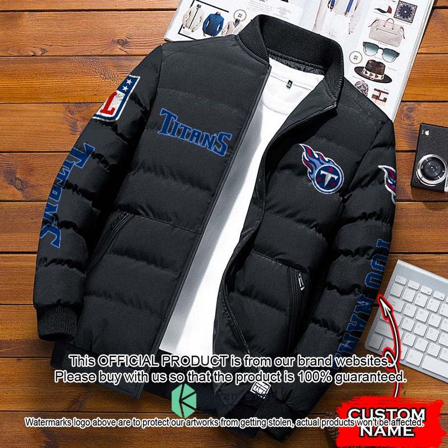 NFL Tennessee Titans Custom Name Puffer Down Jacket