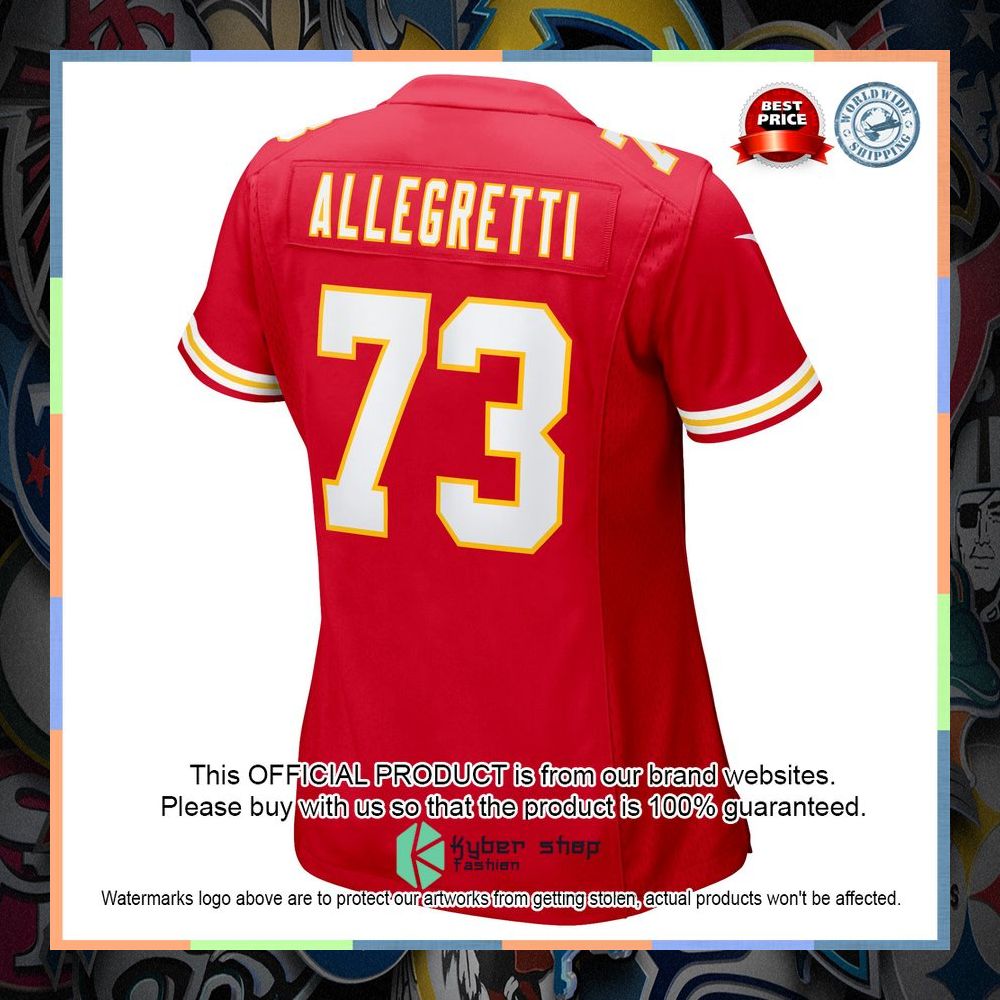 Nick Allegretti Kansas City Chiefs Women's Red Football Jersey 7 Nick Allegretti Kansas City Chiefs Women's Red Football Jersey word3