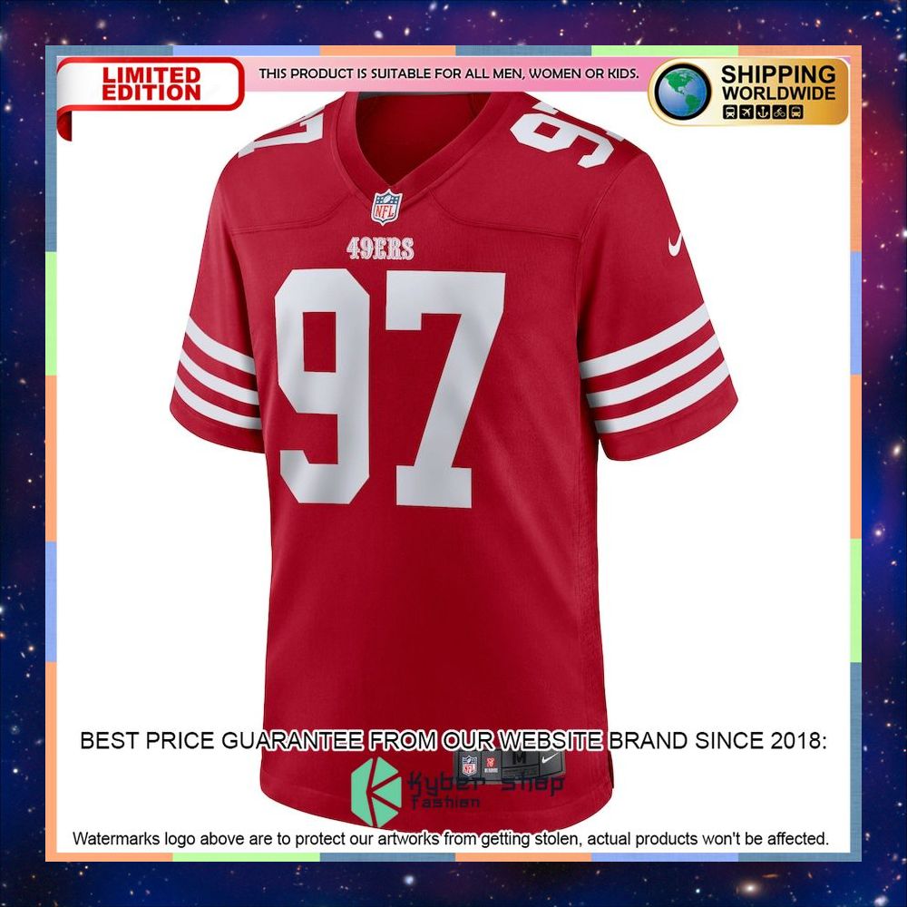 Nick Bosa San Francisco 49ers Player Scarlet Football Jersey 5 Nick Bosa San Francisco 49ers Player Scarlet Football Jersey word2