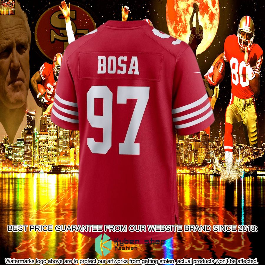 Nick Bosa San Francisco 49ers Player Scarlet Football Jersey 3 Nick Bosa San Francisco 49ers Player Scarlet Football Jersey word2