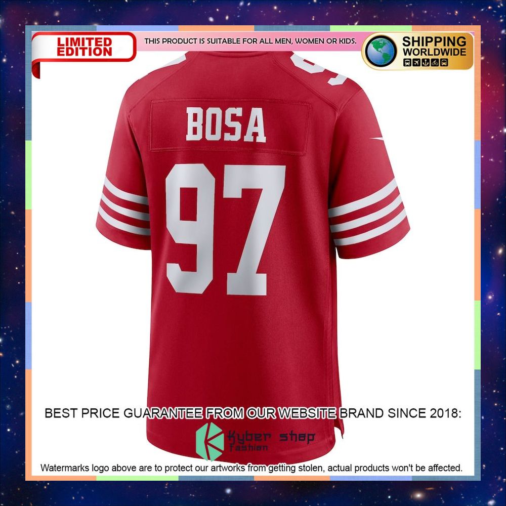Nick Bosa San Francisco 49ers Player Scarlet Football Jersey 6 Nick Bosa San Francisco 49ers Player Scarlet Football Jersey word2