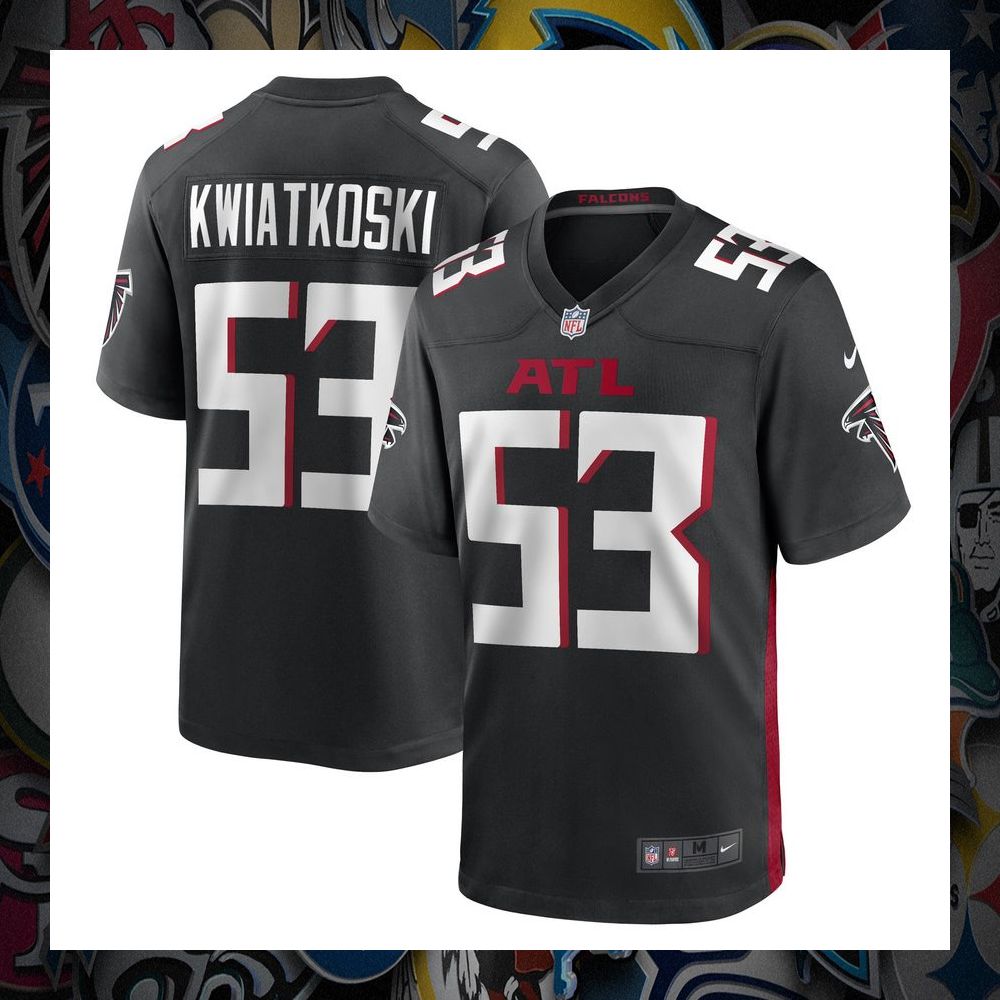 Nick Kwiatkoski Atlanta Falcons Nike Black Football Jersey 8 Nick Kwiatkoski Atlanta Falcons Nike Black Football Jersey word2