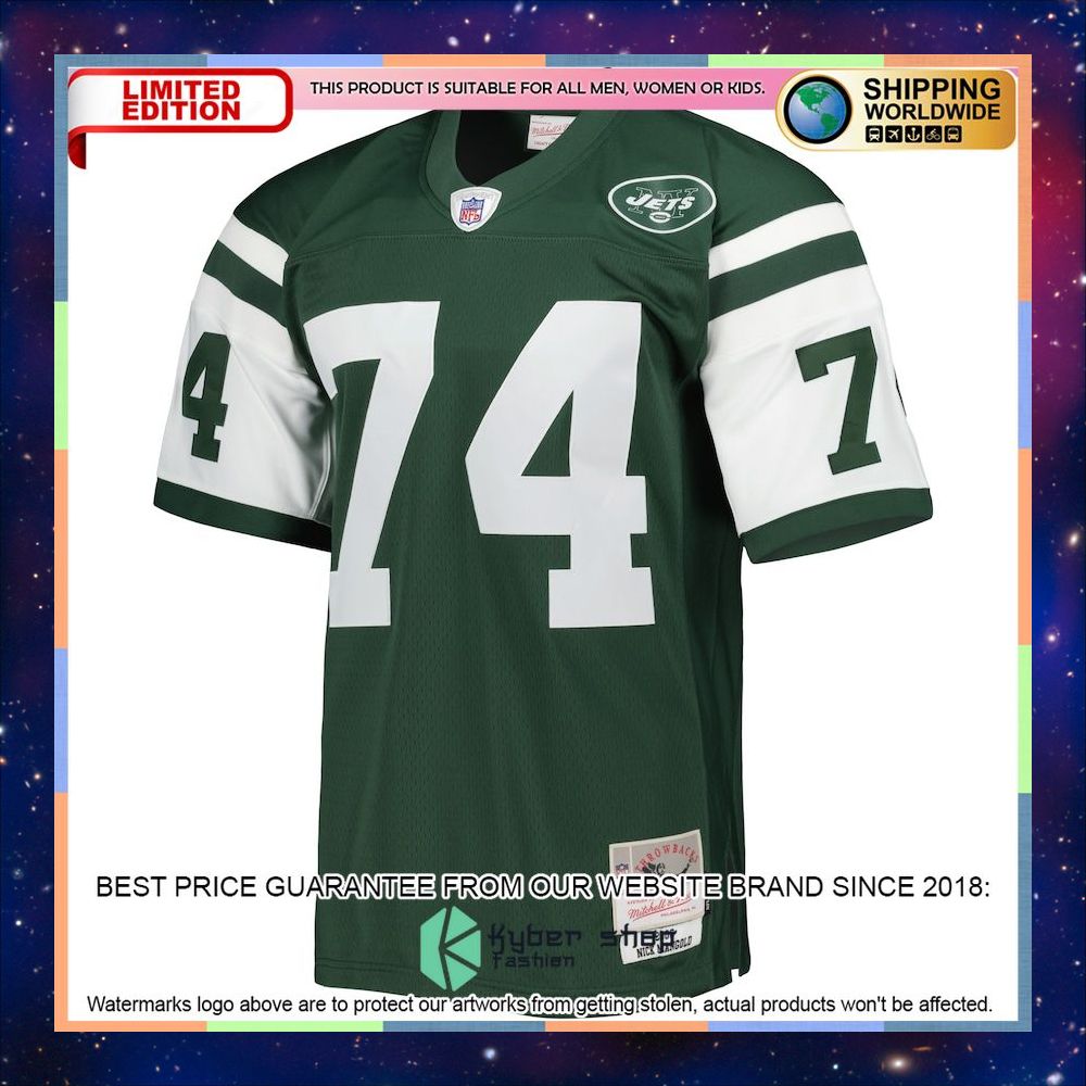 Nick Mangold New York Jets Mitchell & Ness 2006 Legacy Replica Green Football Jersey 5 Nick Mangold New York Jets Mitchell & Ness 2006 Legacy Replica Green Football Jersey word2