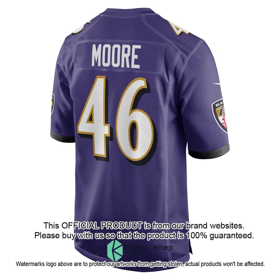 Nick Moore Baltimore Ravens Purple Football Jersey 3 Nick Moore Baltimore Ravens Purple Football Jersey word1
