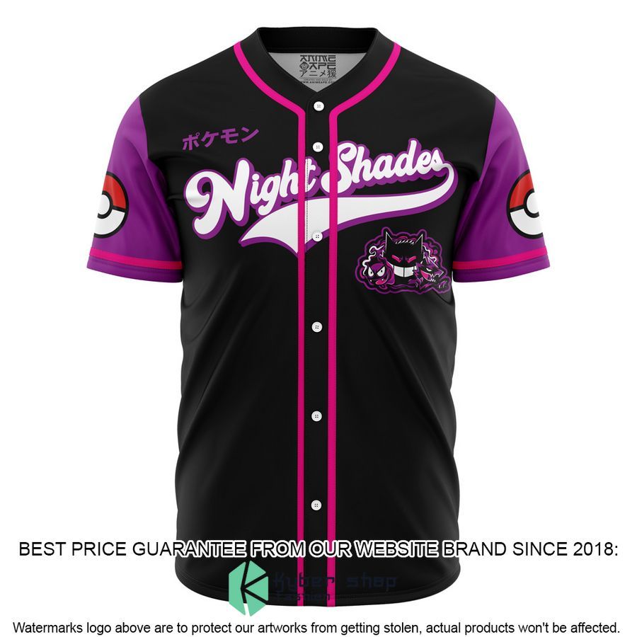 Night Shades Pokemon Baseball Jersey