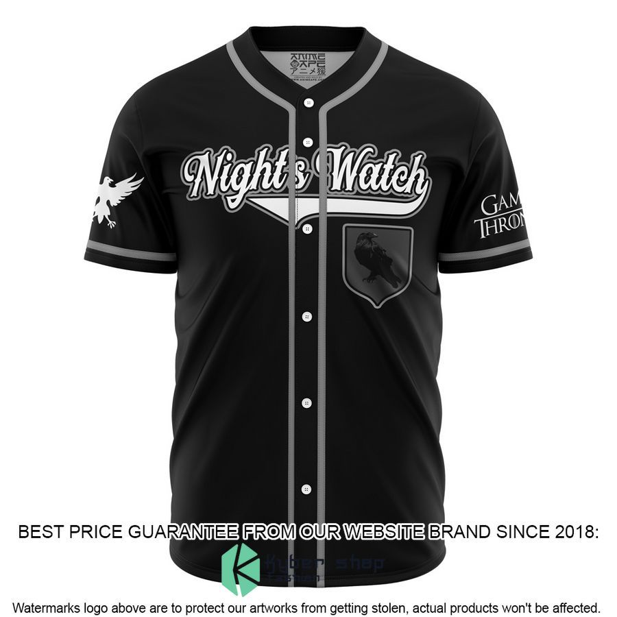 Nights Watch Snow Game Of Thrones Baseball Jersey word3
