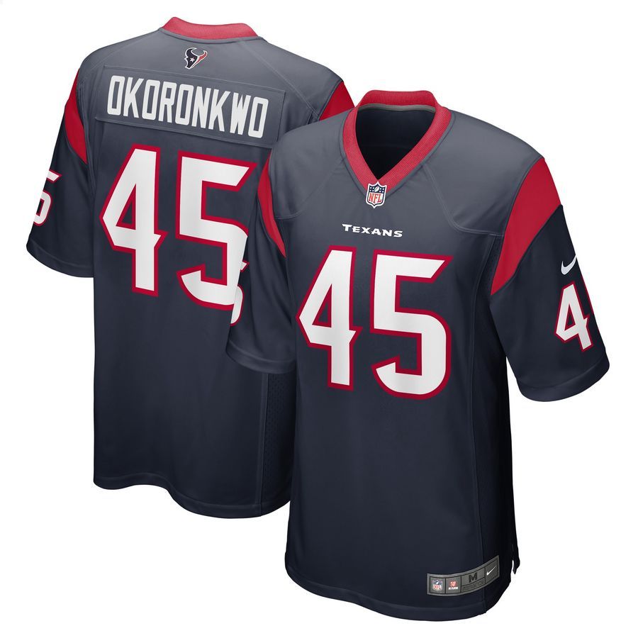 Ogbonnia Okoronkwo Houston Texans Navy Football Jersey