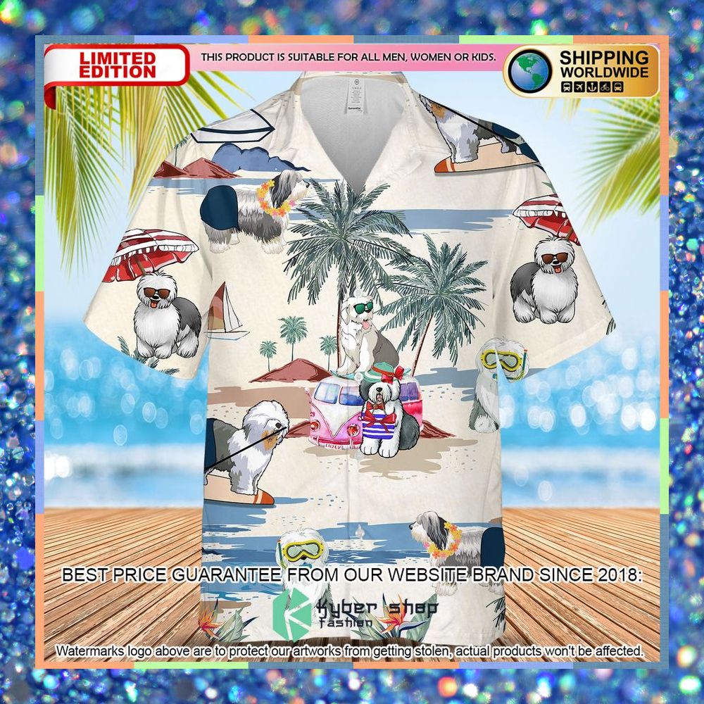 Old English Sheepdog Summer Beach Hawaiian Shirt 5 Old English Sheepdog Summer Beach Hawaiian Shirt word1
