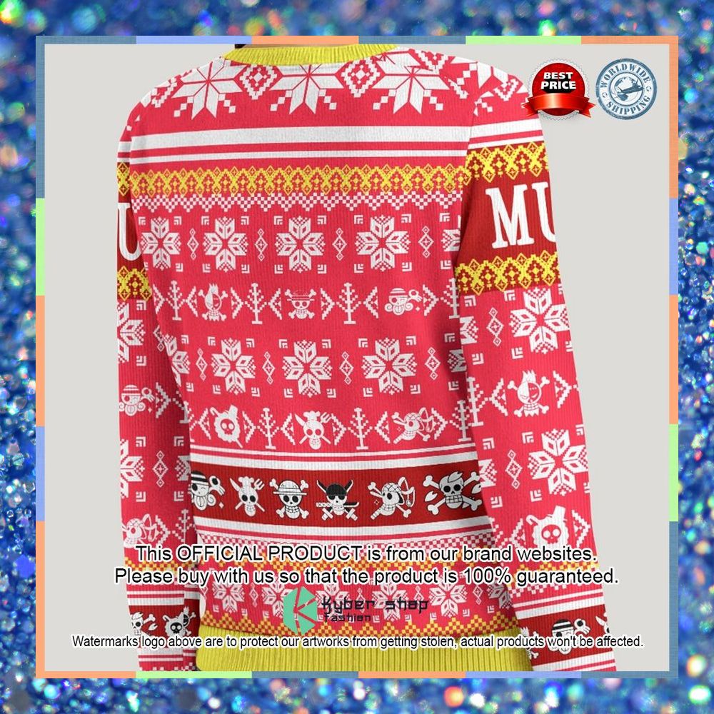 One Piece Luffy Pirate Symbol Christmas Sweater 7 One Piece Luffy Pirate Symbol Christmas Sweater word1