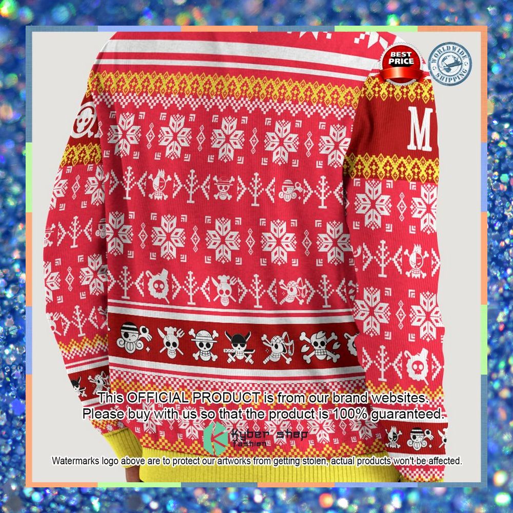 One Piece Luffy Pirate Symbol Christmas Sweater 9 One Piece Luffy Pirate Symbol Christmas Sweater word1