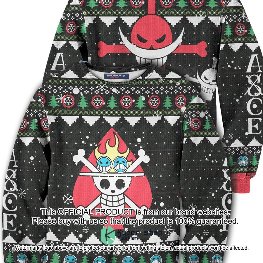 One Piece Spade Pirates Christmas Sweater word1