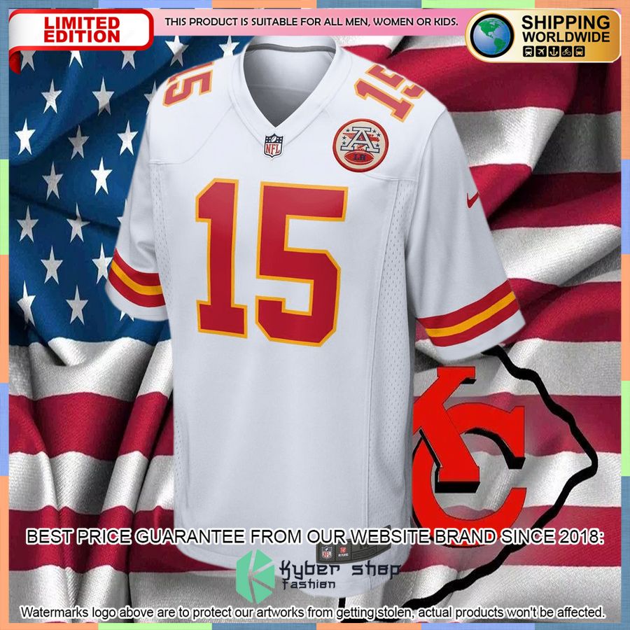 Patrick Mahomes Kansas City Chiefs White Football Jersey 5 Patrick Mahomes Kansas City Chiefs White Football Jersey word1