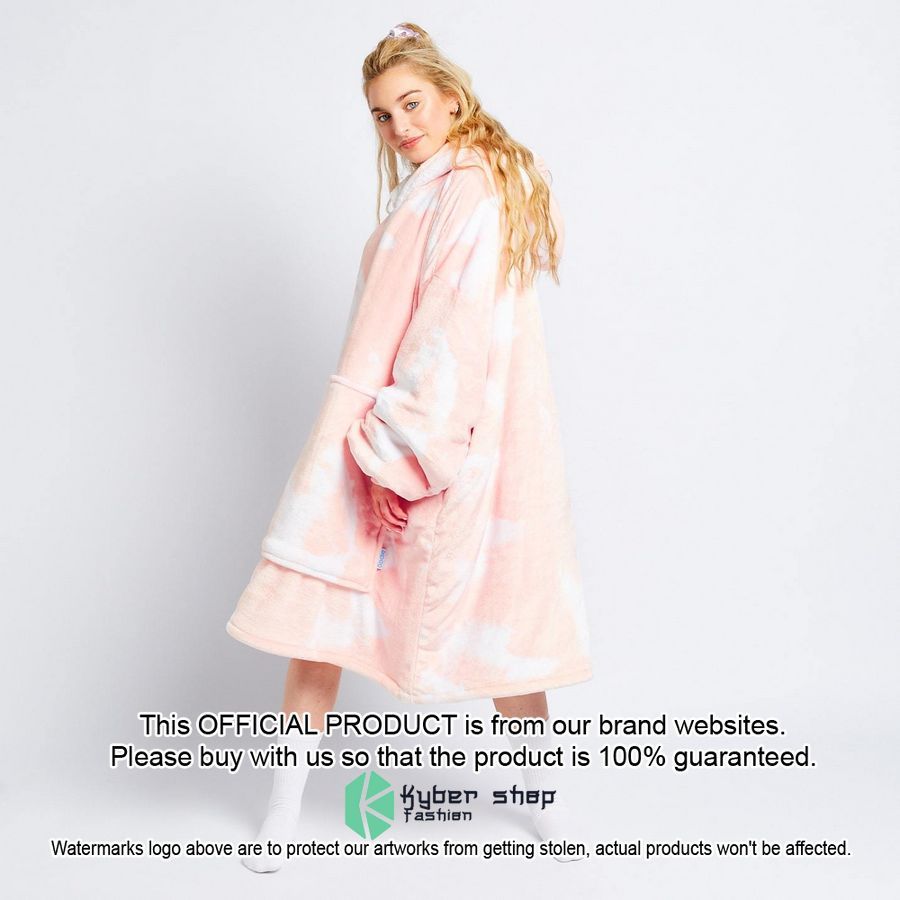 Peach TieDye Oodie Blanket Hoodie word2