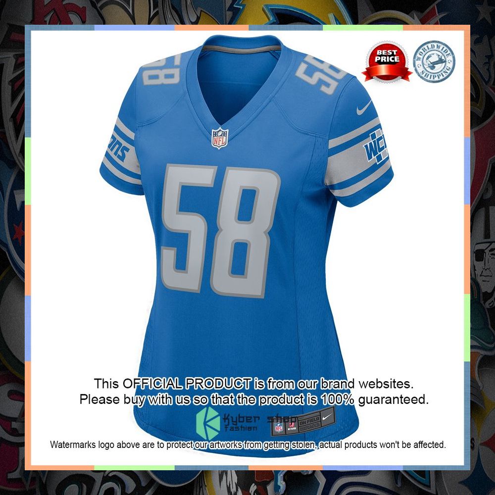 Penei Sewell Detroit Lions Women's Blue Football Jersey 6 Penei Sewell Detroit Lions Women's Blue Football Jersey word3