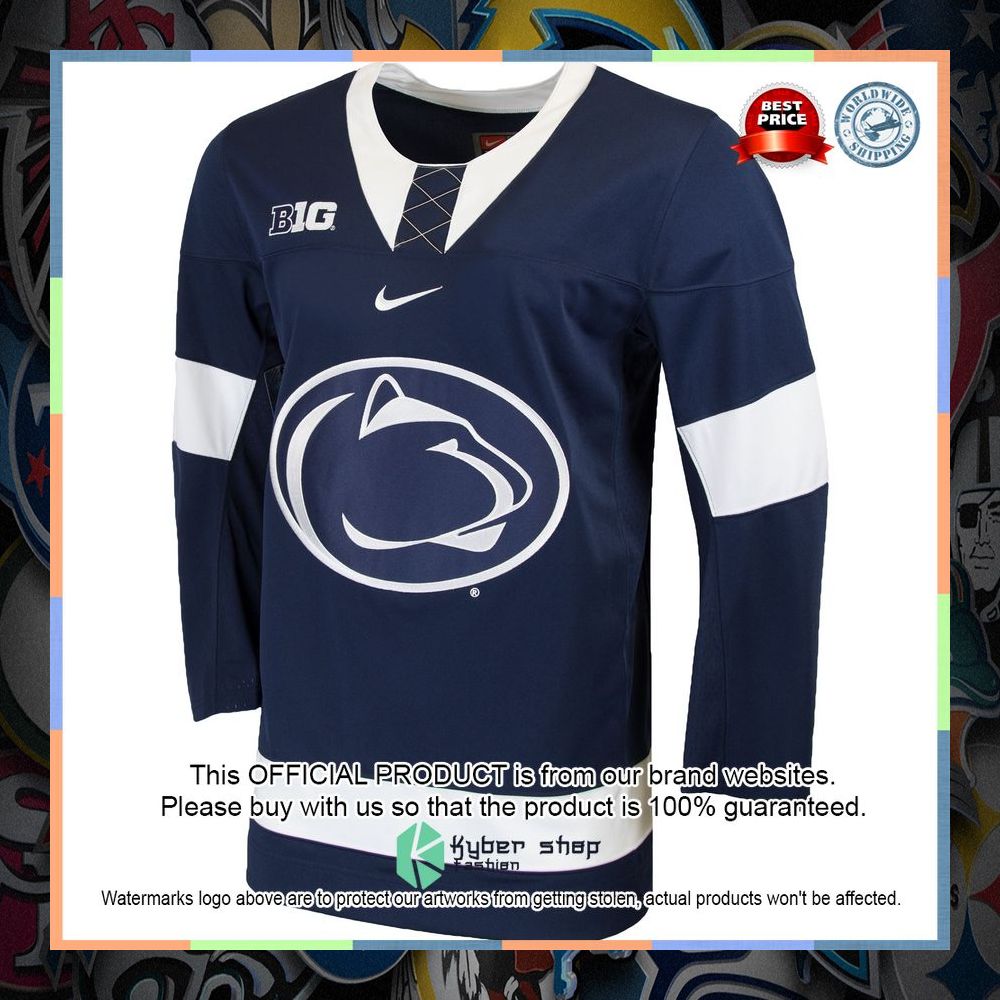 Penn State Nittany Lions Replica College Hockey Navy Football Jersey 8 Penn State Nittany Lions Replica College Hockey Navy Football Jersey word2