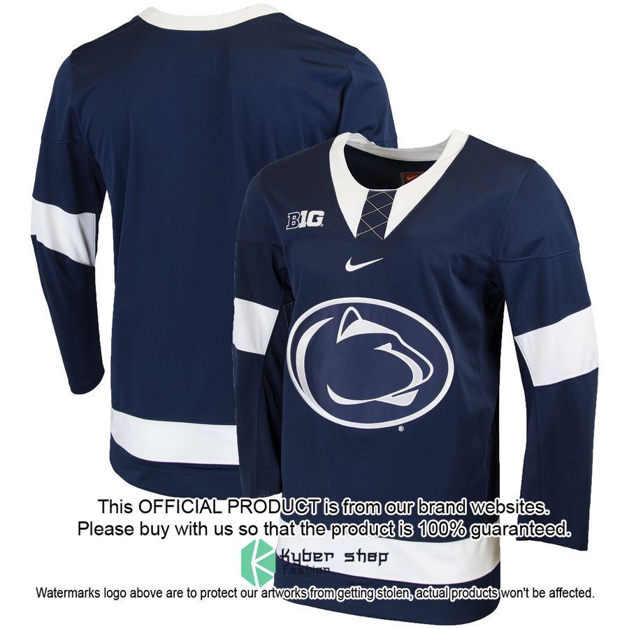Penn State Nittany Lions Replica College Hockey Navy Football Jersey 4 Penn State Nittany Lions Replica College Hockey Navy Football Jersey word2