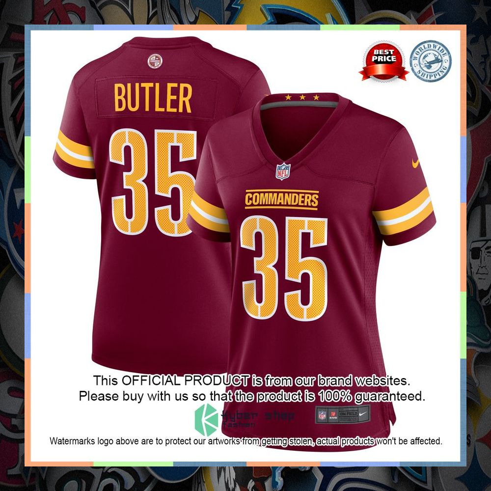 Percy Butler Washington Commanders Women's Burgundy Football Jersey 8 Percy Butler Washington Commanders Women's Burgundy Football Jersey word3