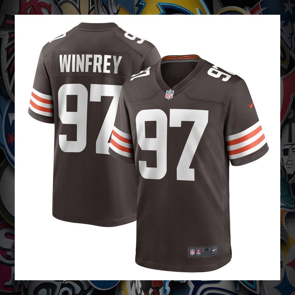 Perrion Winfrey Cleveland Browns Brown Football Jersey 5 Perrion Winfrey Cleveland Browns Brown Football Jersey word3