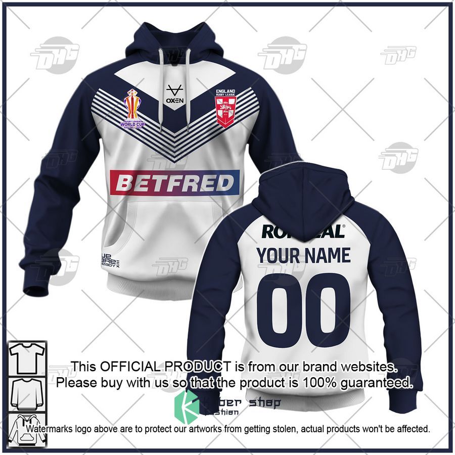Personalized England Three Lions Rugby League World Cup Jersey 2022 Shirt, Hoodie