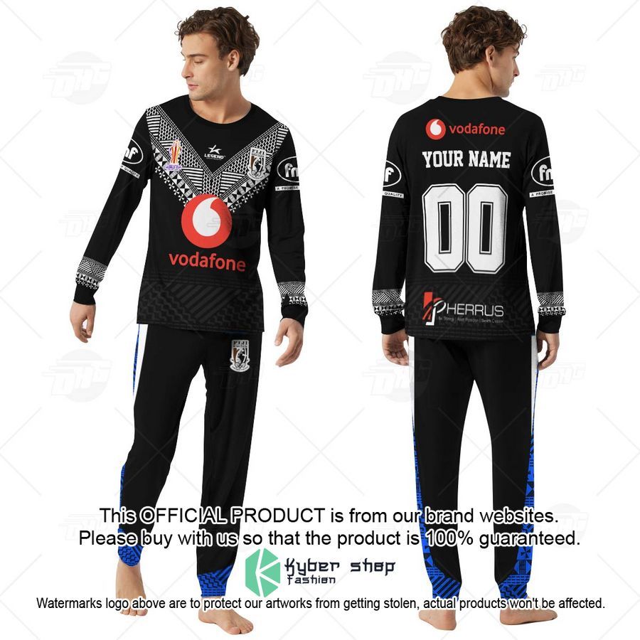 Personalise Fiji Bati Rugby League World Cup Jersey 2022 Pajamas Set 3 Personalise Fiji Bati Rugby League World Cup Jersey 2022 Pajamas Set word2