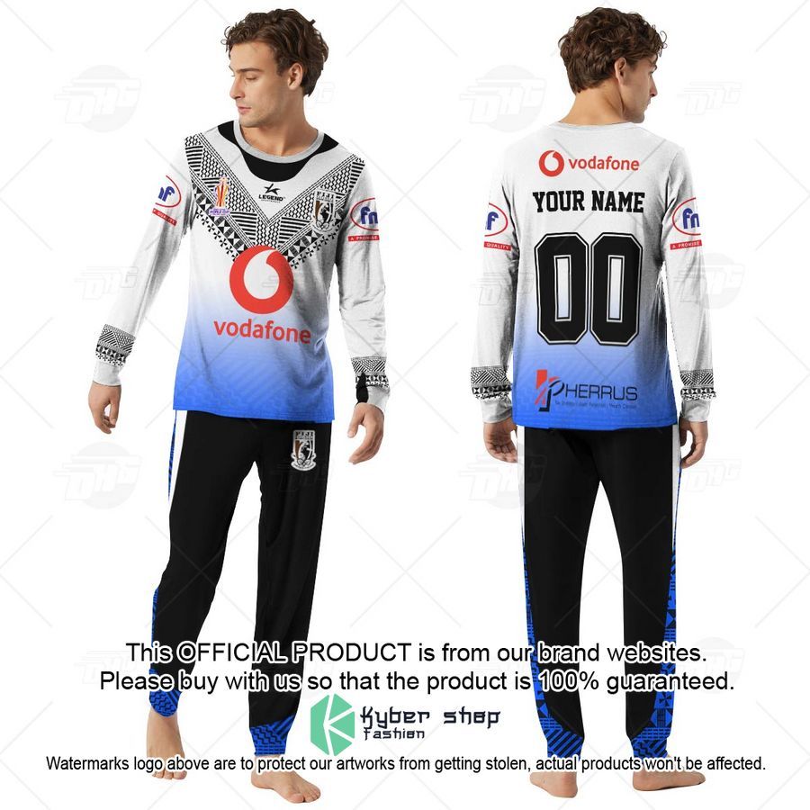 Personalise Fiji Bati Rugby League World Cup Jersey Away 2022 Pajamas Set 4 Personalise Fiji Bati Rugby League World Cup Jersey Away 2022 Pajamas Set word2