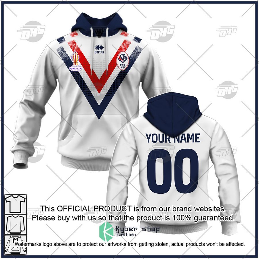 Personalized France Les Bleus Rugby League World Cup Jersey 2022 Shirt, Hoodie