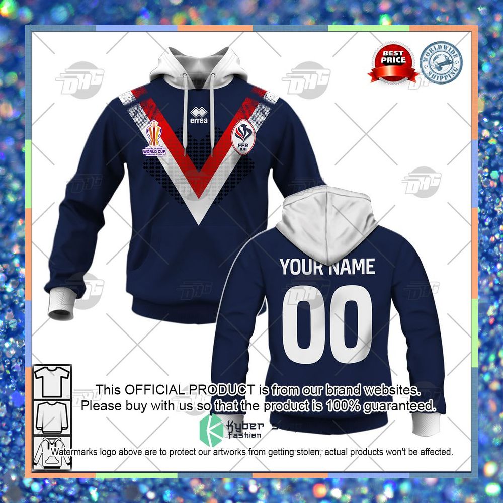 Personalized France Les Bleus Rugby League World Cup White Jersey 2022 Shirt, Hoodie 9 Personalized France Les Bleus Rugby League World Cup White Jersey 2022 Shirt, Hoodie word2