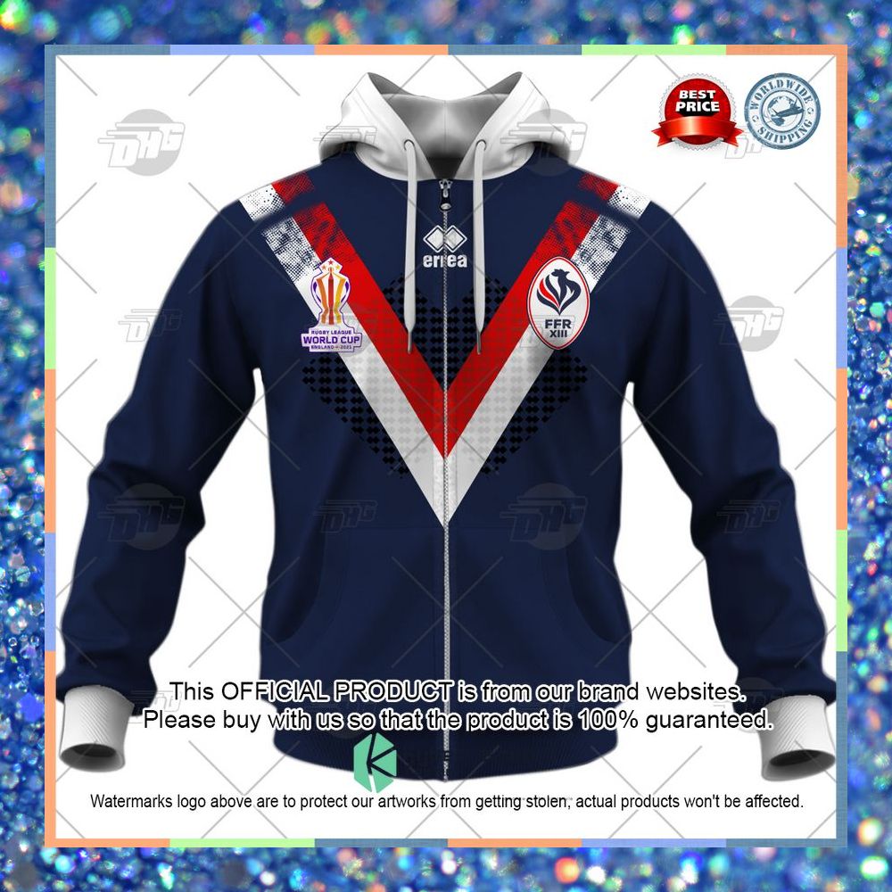 Personalized France Les Bleus Rugby League World Cup White Jersey 2022 Shirt, Hoodie 13 Personalized France Les Bleus Rugby League World Cup White Jersey 2022 Shirt, Hoodie word2