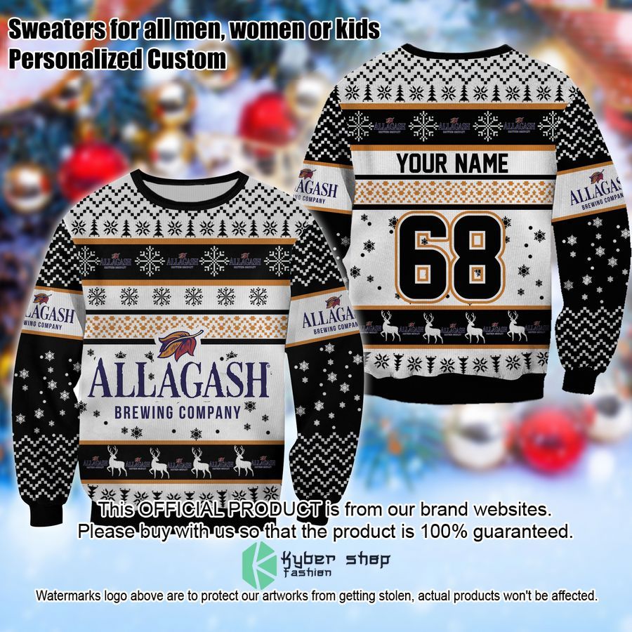Personalized Allagash White Ugly Sweater word1