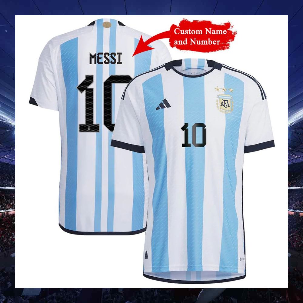 Personalized Argentina Champions World Cup 2022 Jersey word1