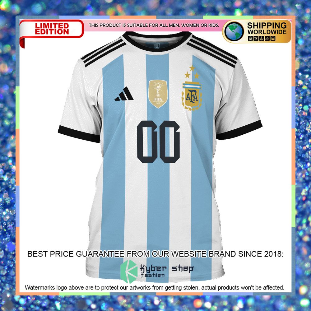 Personalized Argentina Football Team 3 Stars 3D Hoodie, Shirt 15 Personalized Argentina Football Team 3 Stars 3D Hoodie, Shirt word2